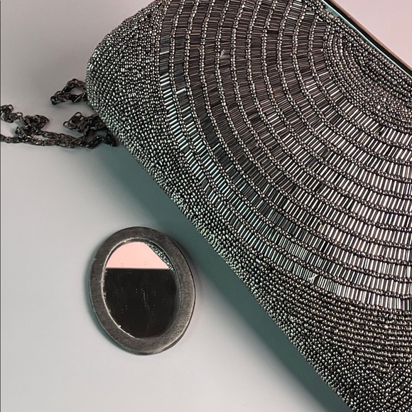 Moyna Silver Clutch Bag/Purse